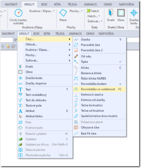 ukázka nového příkazu DesignCAD